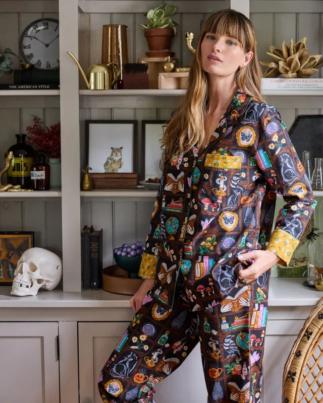 Enchanted Study - Long PJ Set - Obsidian made by Printfresh