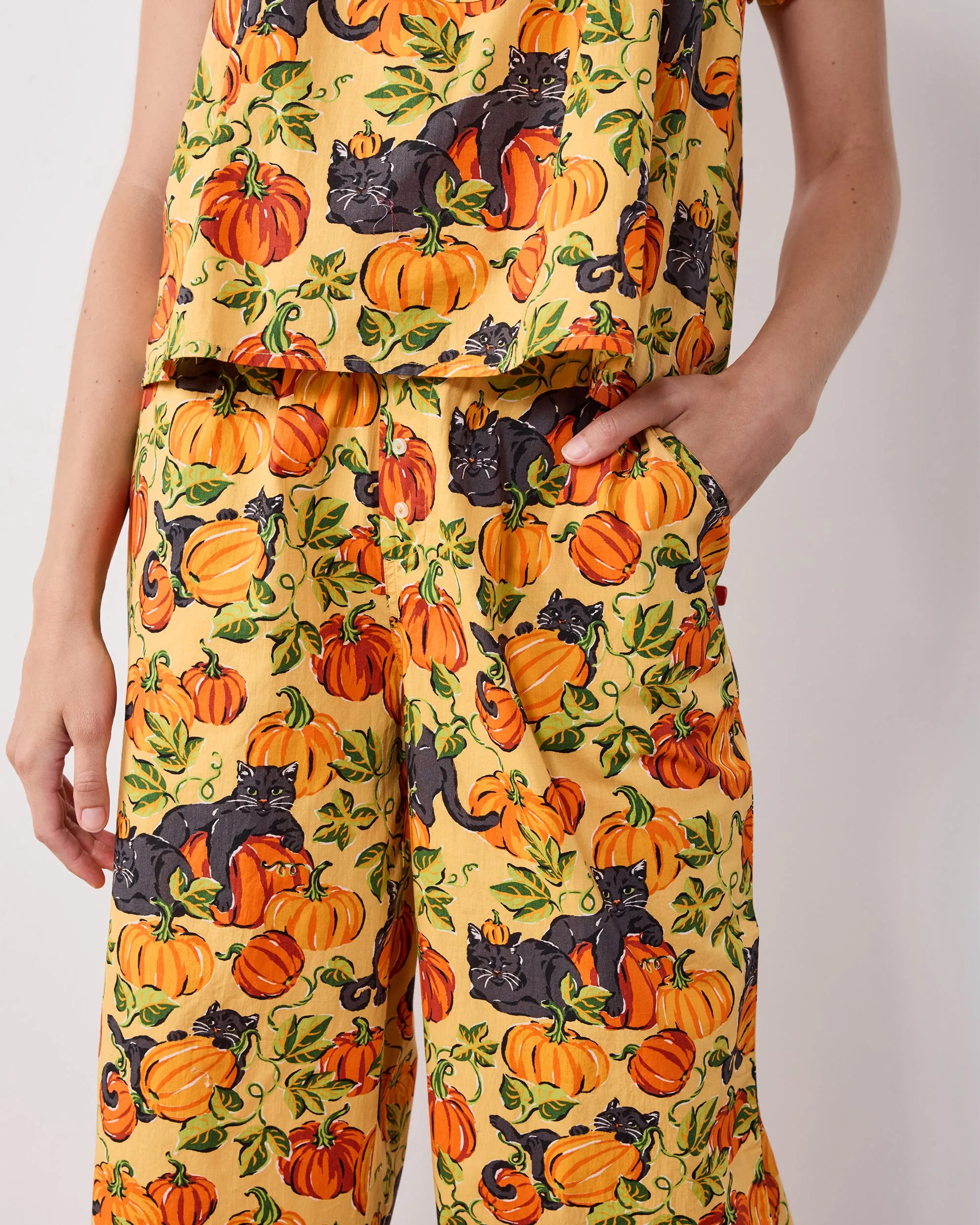 Pumpkin Prowl - Pintuck Cropped Set - Salted Caramel sold by Printfresh product image thumbnail 5