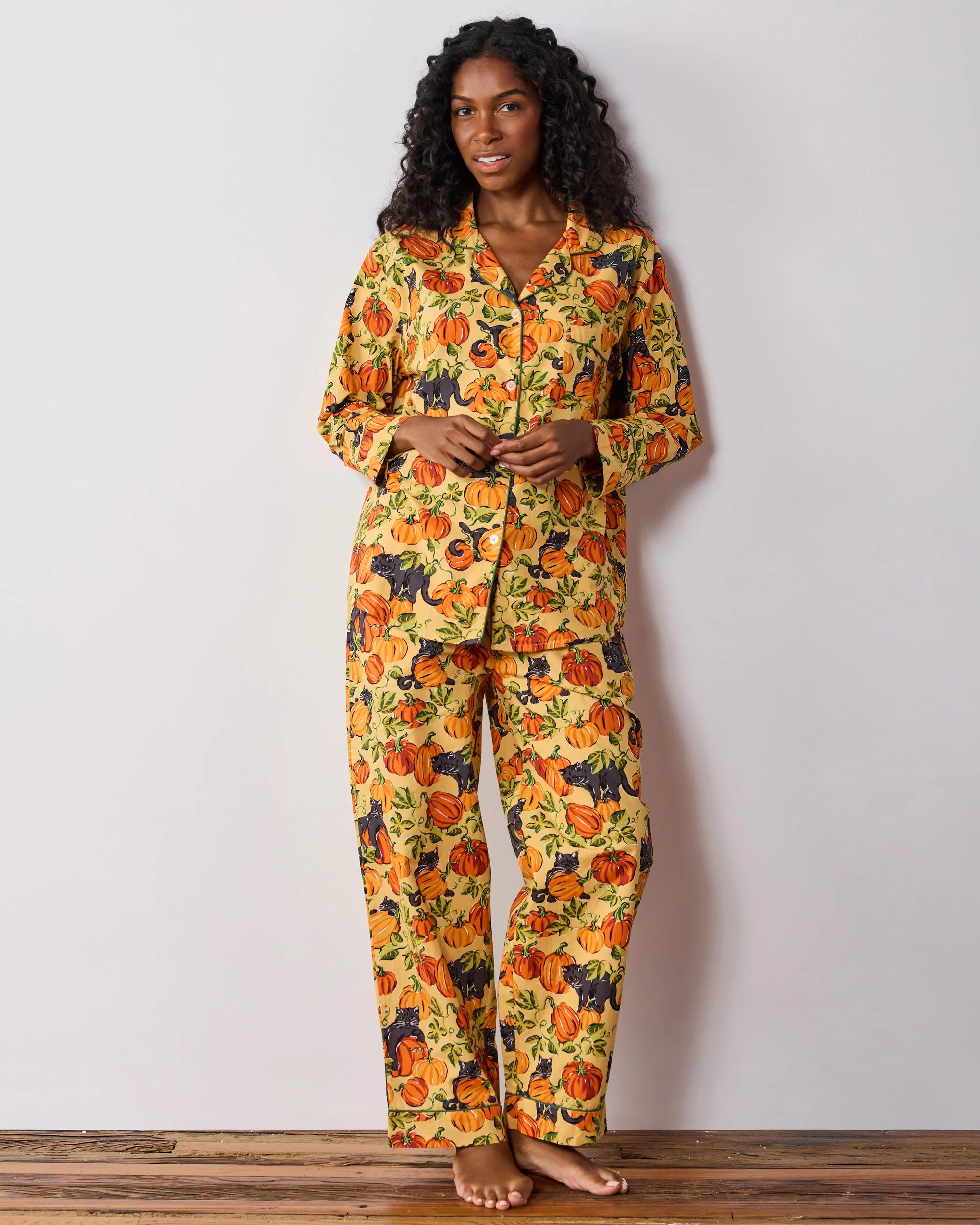 Pumpkin Prowl - Petite Long PJ Set - Salted Caramel sold by Printfresh product image thumbnail 5