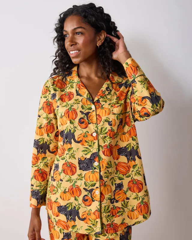 Pumpkin Prowl - Petite Long PJ Set - Salted Caramel made by Printfresh