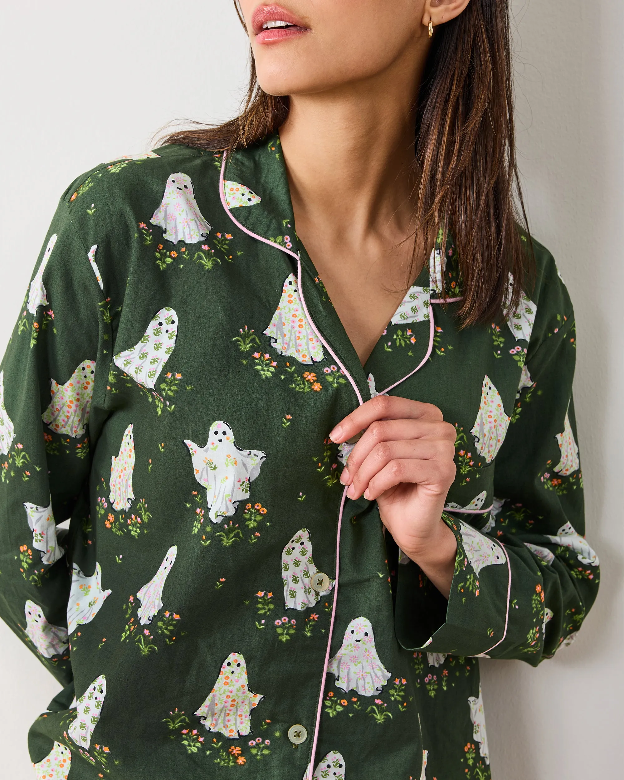Gardening Ghosts - Petite Long PJ Set - Overgrown Moss sold by Printfresh product image thumbnail 4
