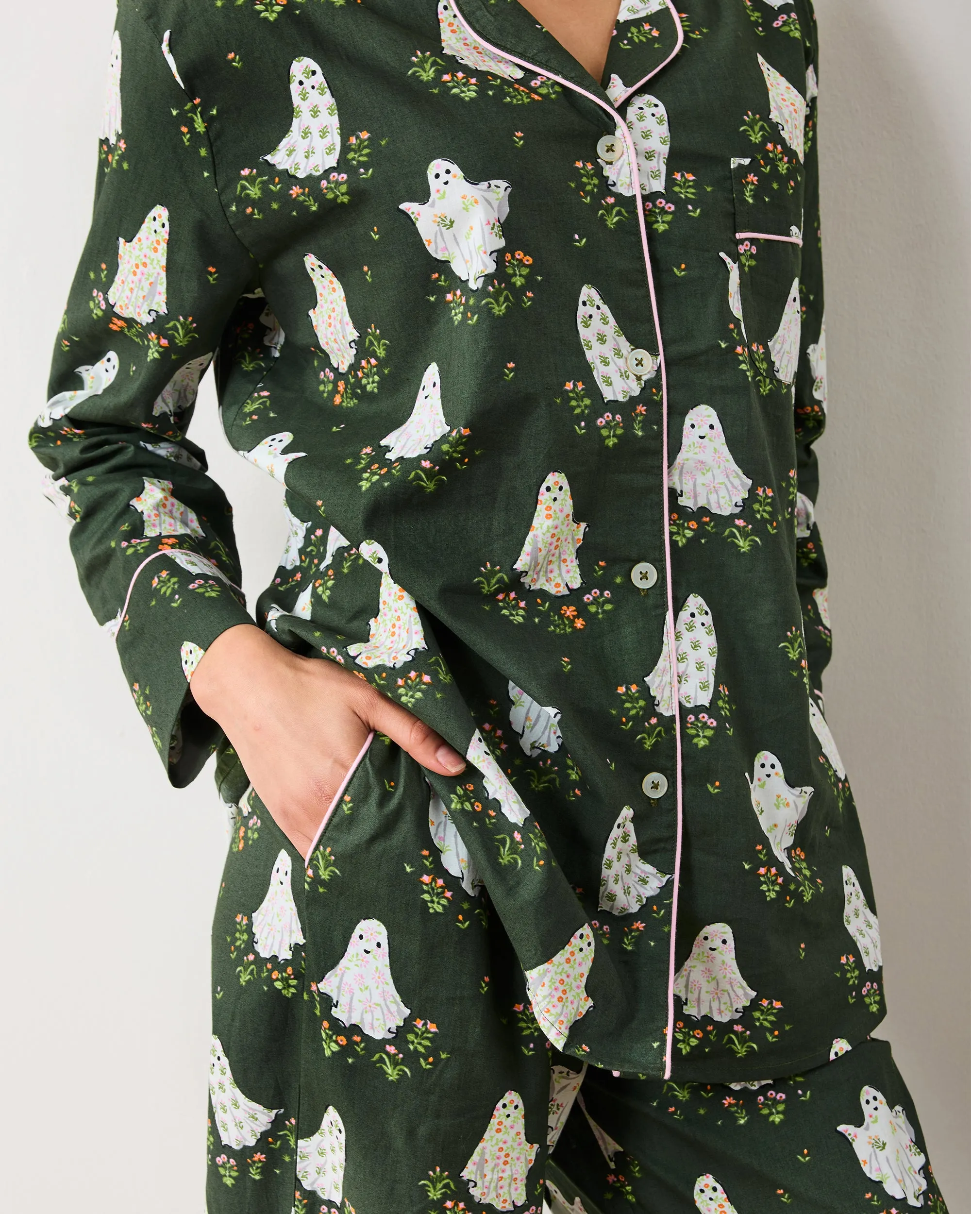Gardening Ghosts - Petite Long PJ Set - Overgrown Moss sold by Printfresh product image thumbnail 5