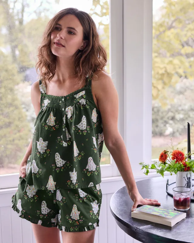 Gardening Ghosts - Back to Bed Short Set - Overgrown Moss made by Printfresh