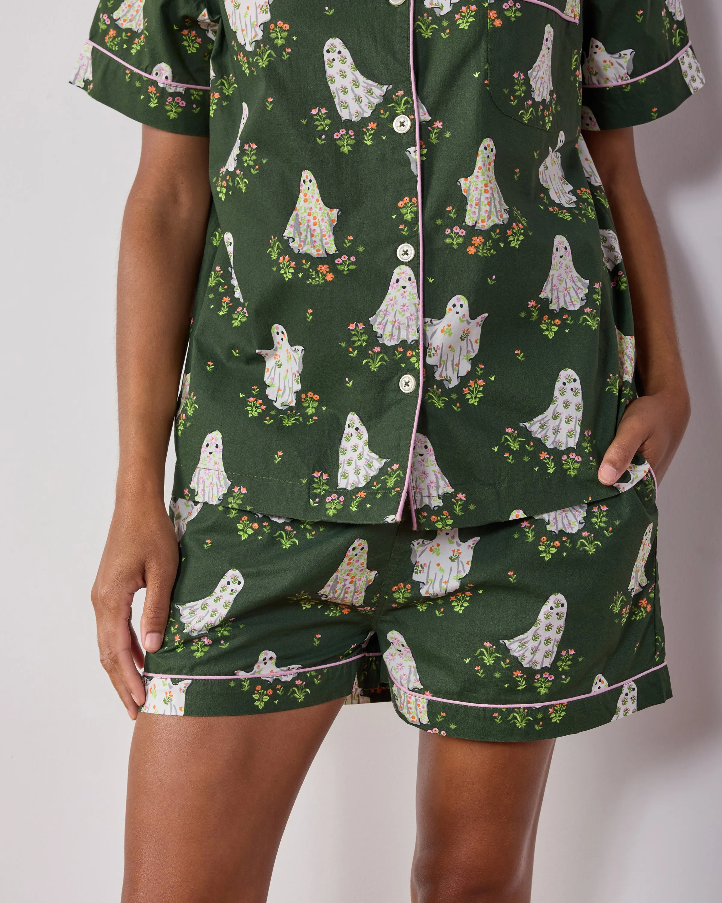 Gardening Ghosts - Short PJ Set - Overgrown Moss sold by Printfresh product image thumbnail 4