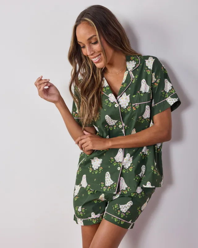 Gardening Ghosts - Short PJ Set - Overgrown Moss made by Printfresh