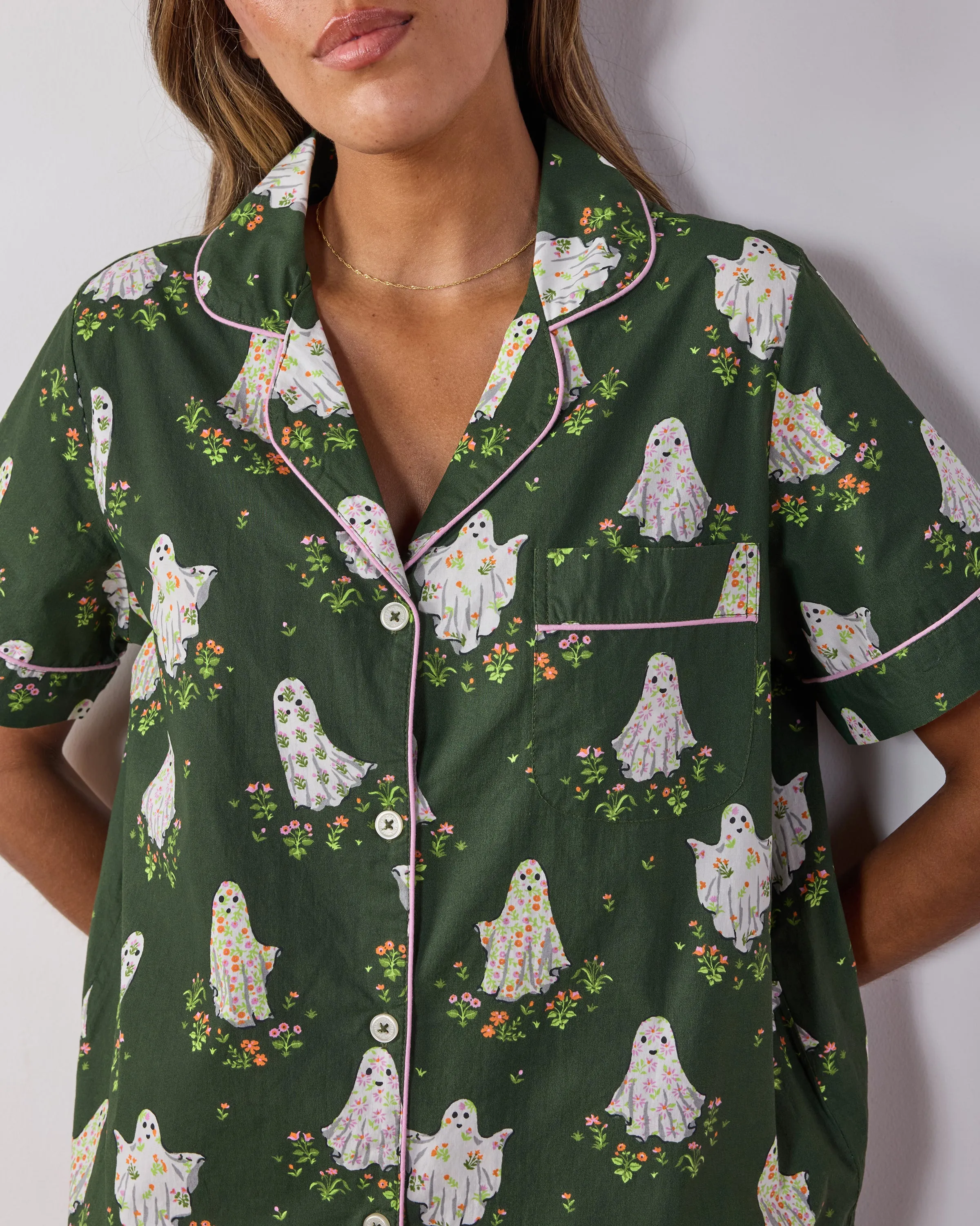 Gardening Ghosts - Short PJ Set - Overgrown Moss sold by Printfresh product image thumbnail 3