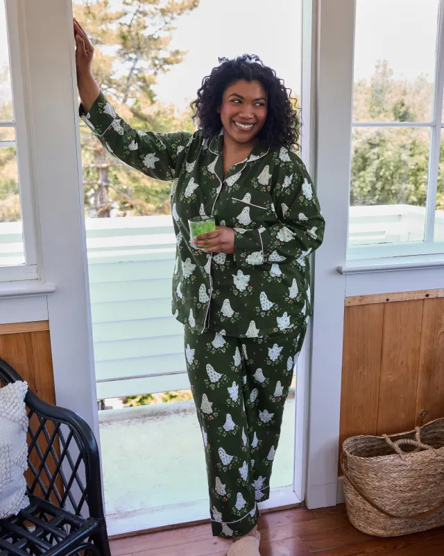 Gardening Ghosts - Long PJ Set - Overgrown Moss made by Printfresh