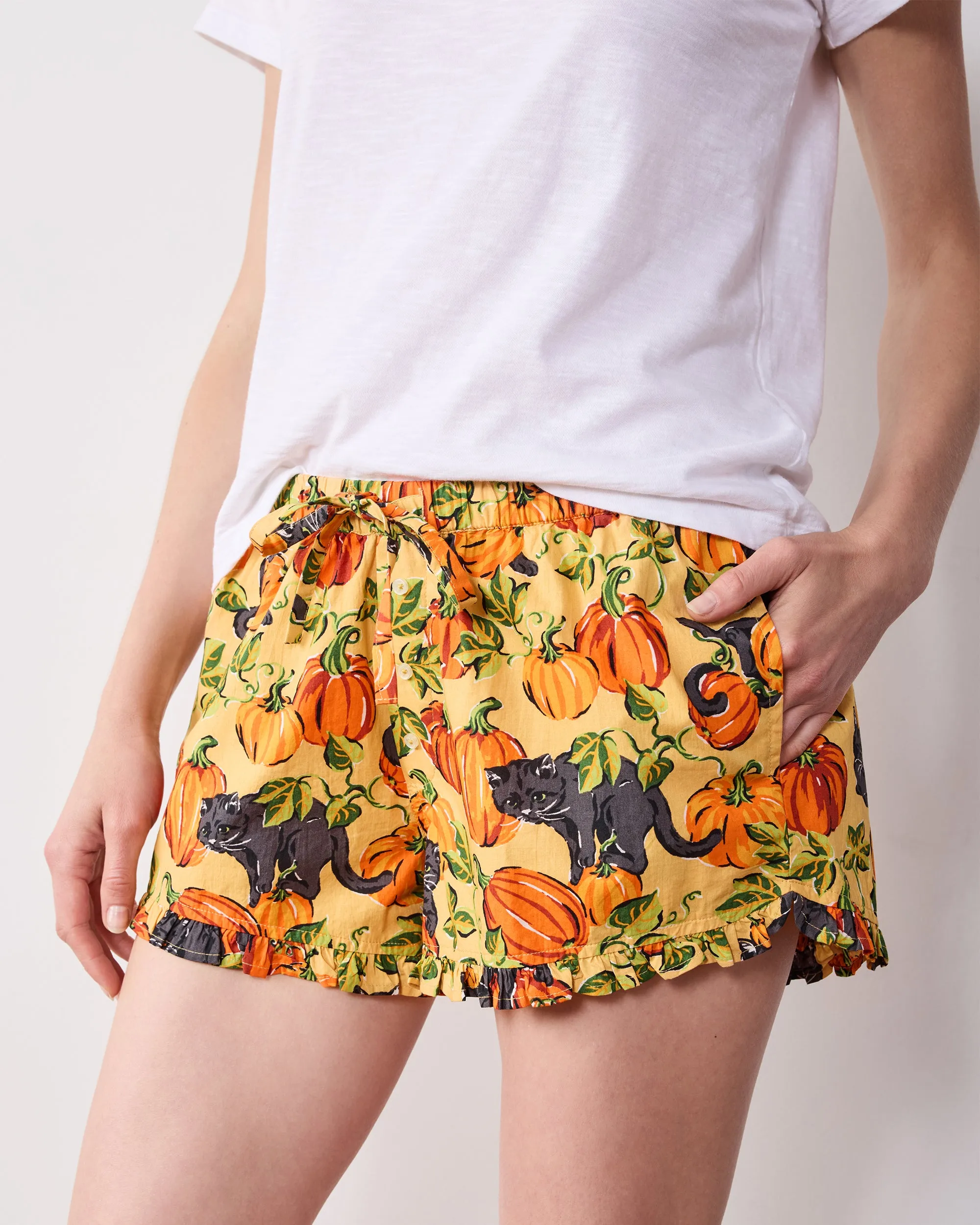 Pumpkin Prowl - Ruffle Shorts & Go To Tote Bundle - Salted Caramel sold by Printfresh product image thumbnail 2