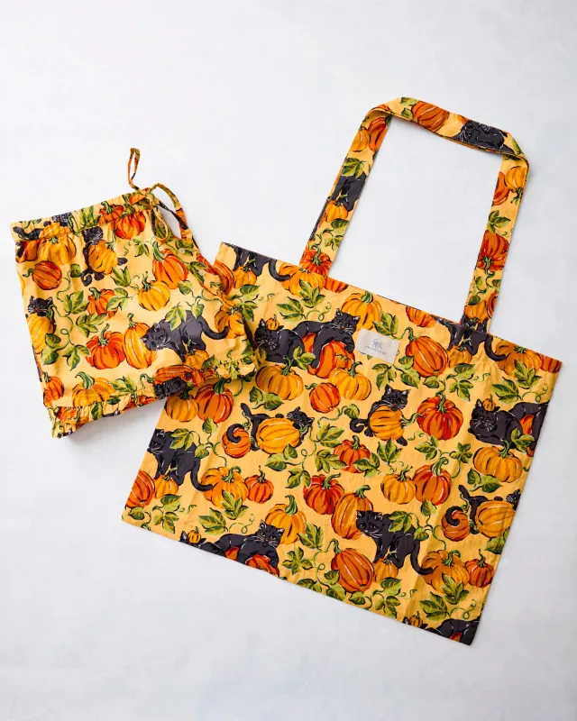 Pumpkin Prowl - Ruffle Shorts & Go To Tote Bundle - Salted Caramel made by Printfresh