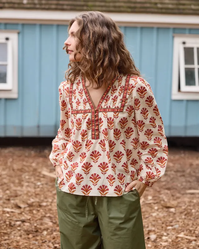 Sierra Bloom - Harmony Blouse - Fawn made by Printfresh