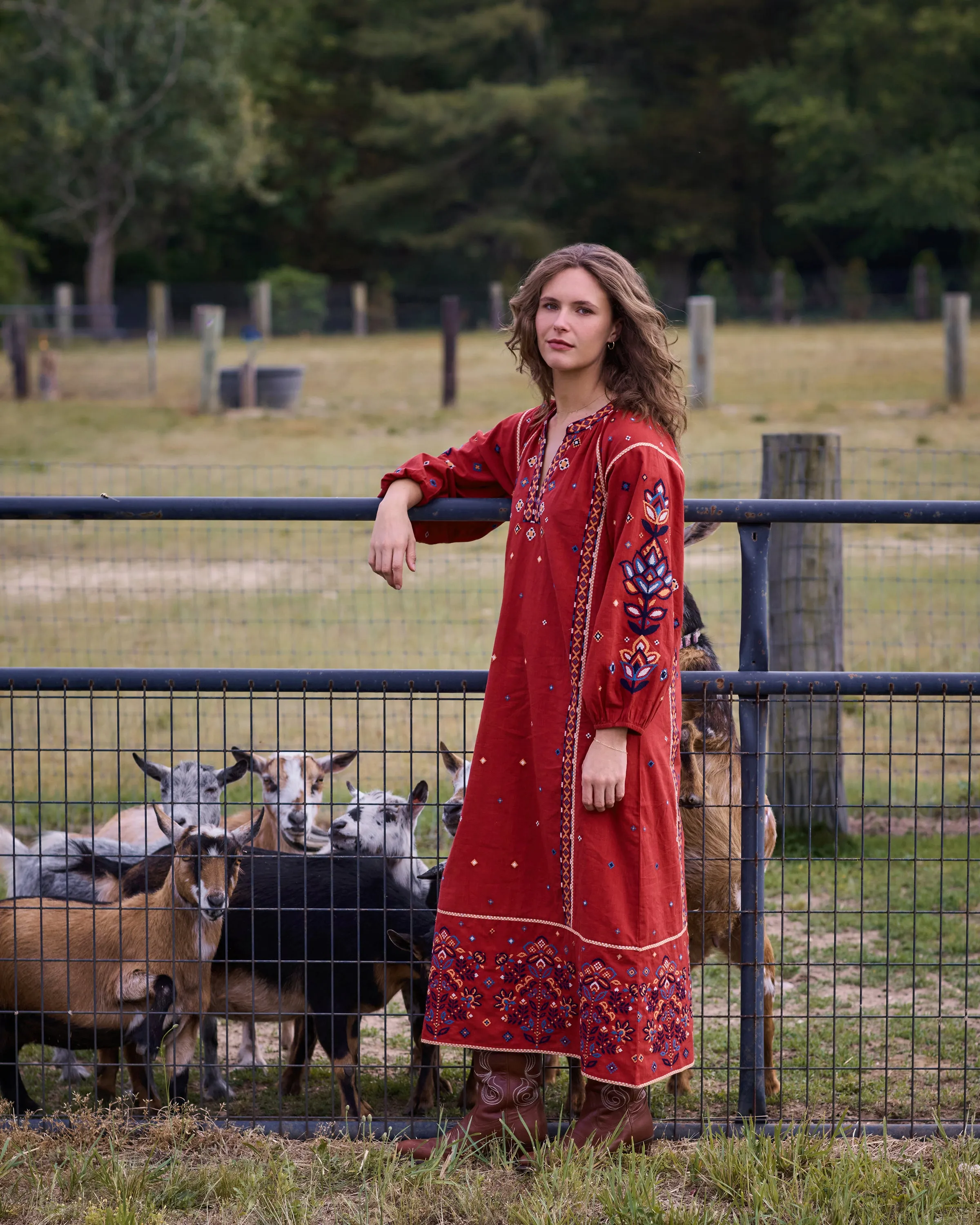 Nevada Cross Stitch - Grace Dress - Folk Red sold by Printfresh product image thumbnail 2