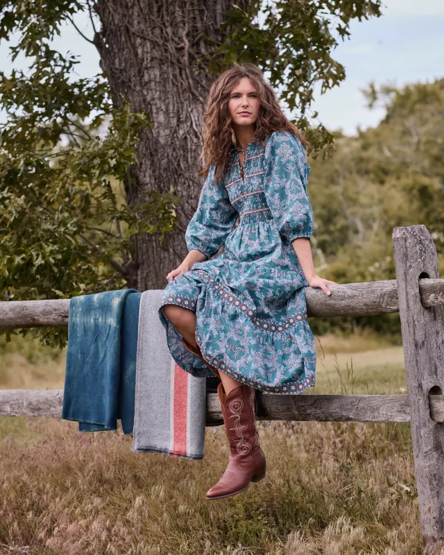 Western Crown - Hudson Dress - Riverstone made by Printfresh