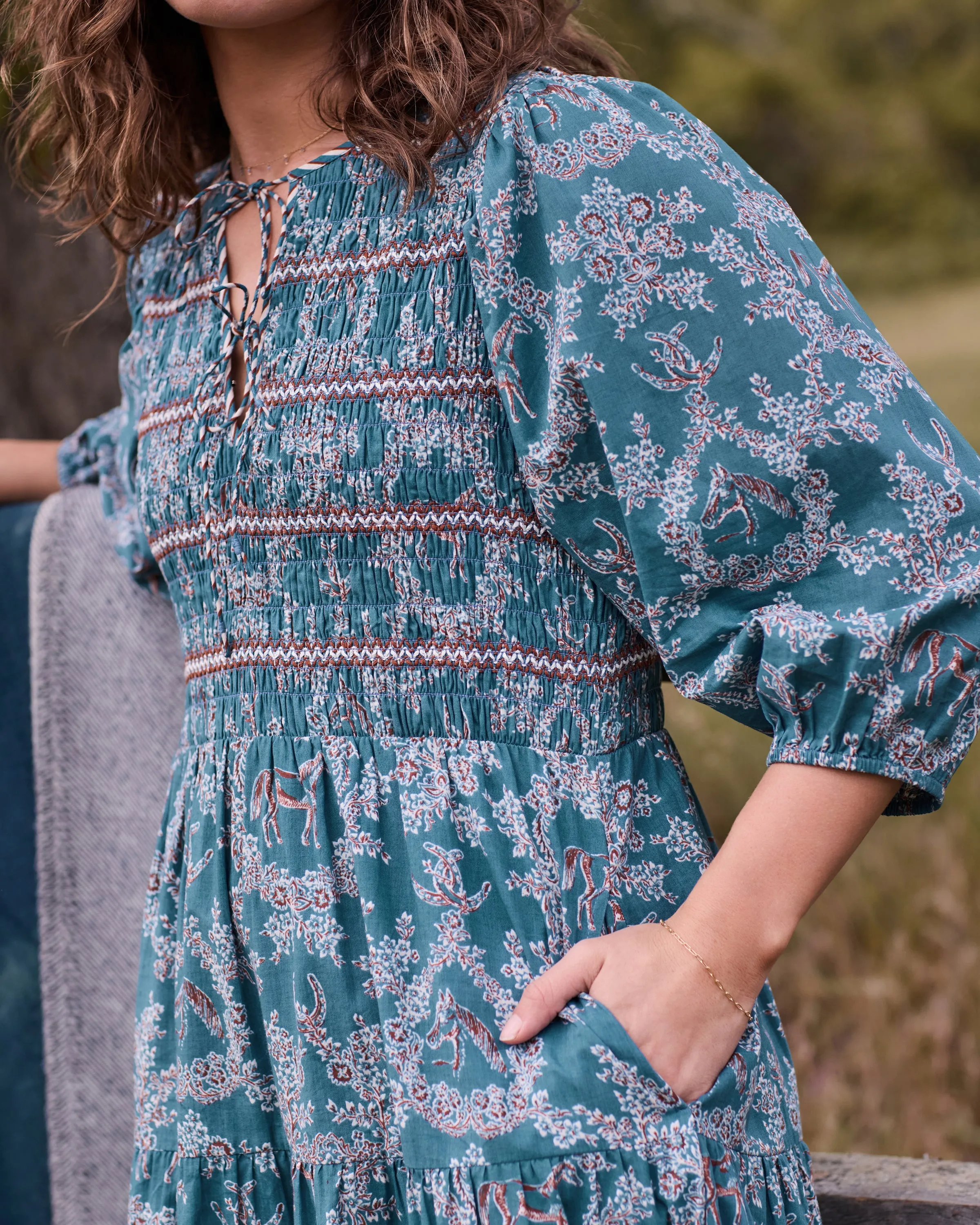 Western Crown - Hudson Dress - Riverstone sold by Printfresh product image thumbnail 3