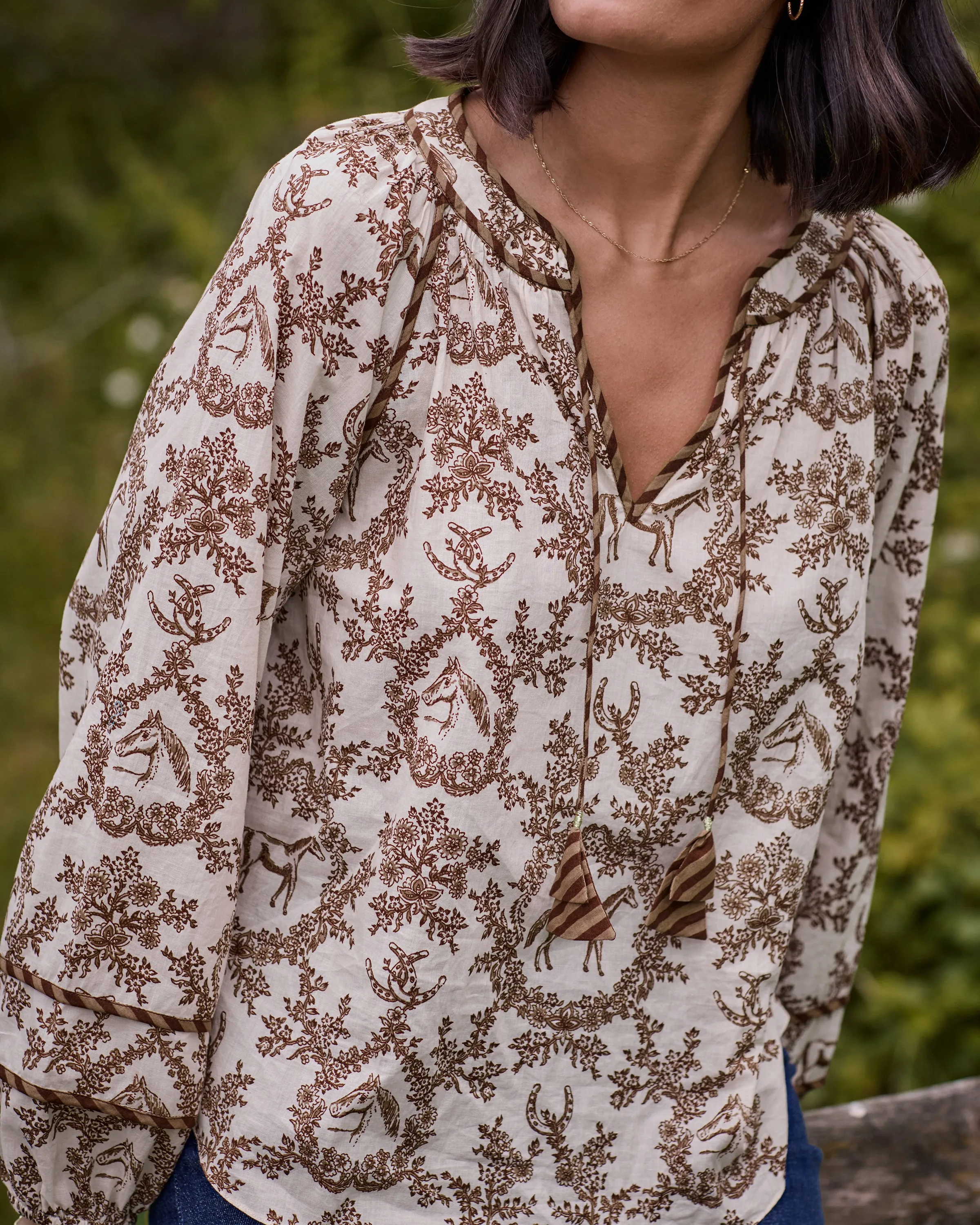 Western Crown - Kaia Blouse - Oat sold by Printfresh product image thumbnail 2
