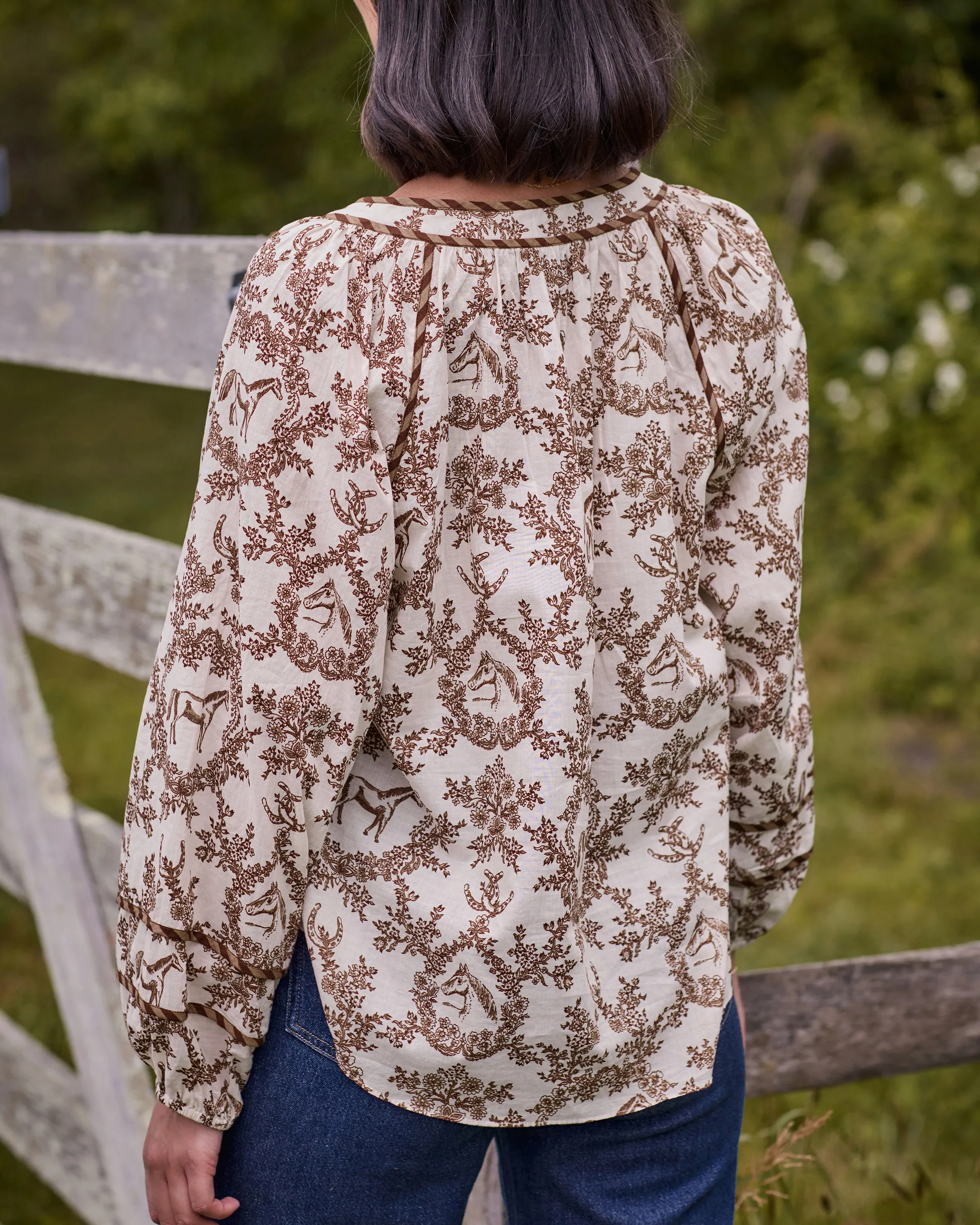 Western Crown - Kaia Blouse - Oat sold by Printfresh product image thumbnail 5