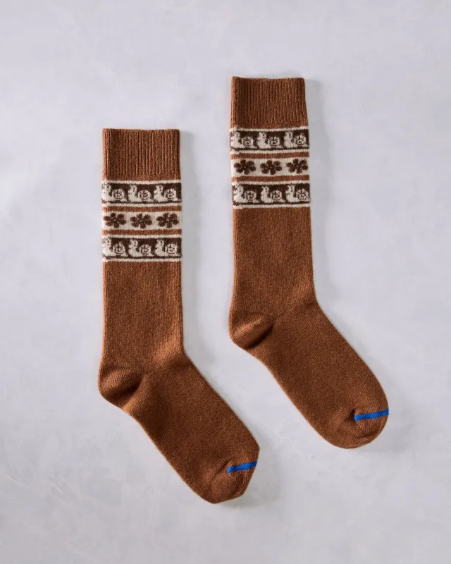 Brown - Snail Hiker Wool Crew - Hansel from Basel made by Hansel From Basel