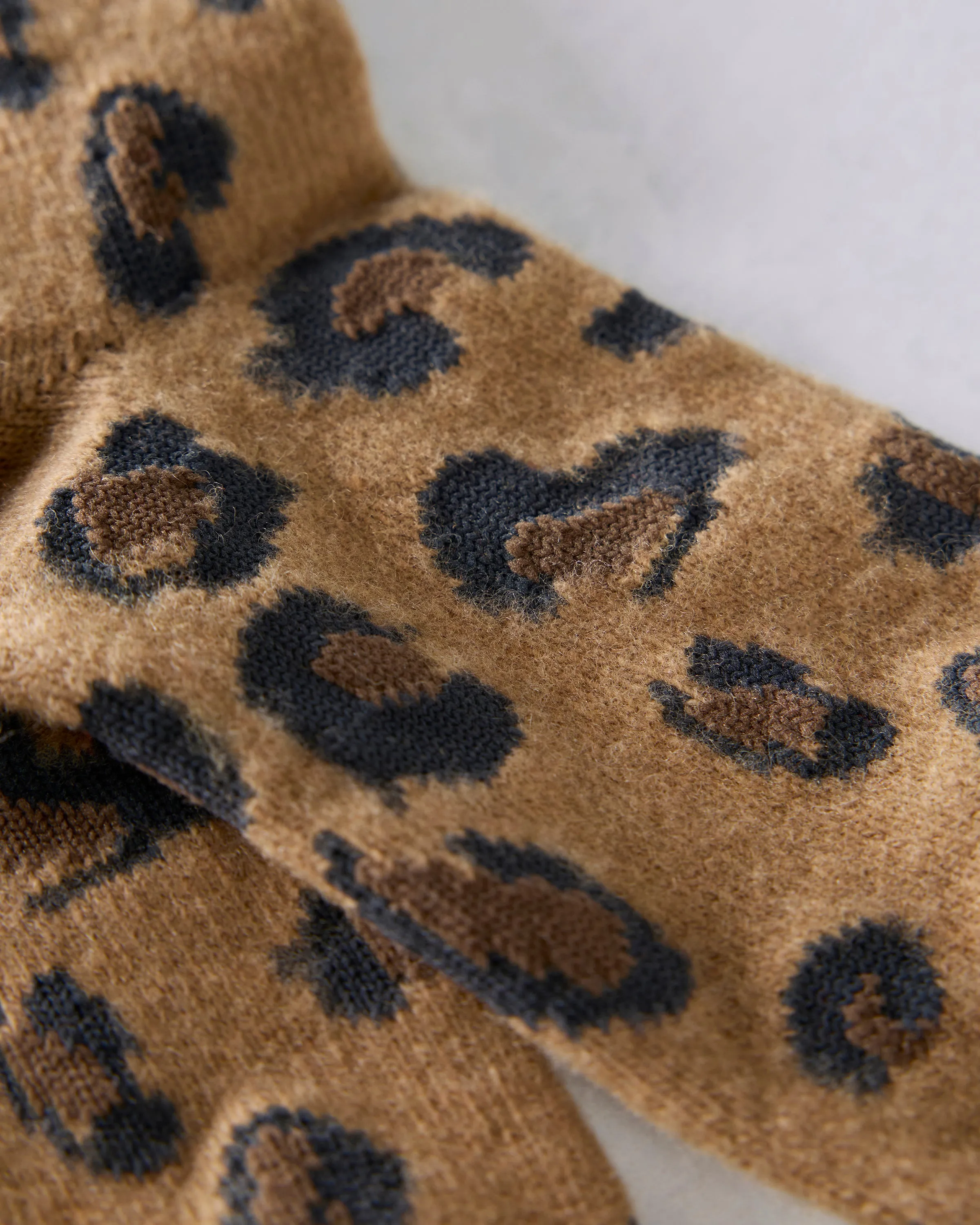 Camel - Cheetah Cashmere Crew Sock - Hansel from Basel sold by Printfresh product image thumbnail 3