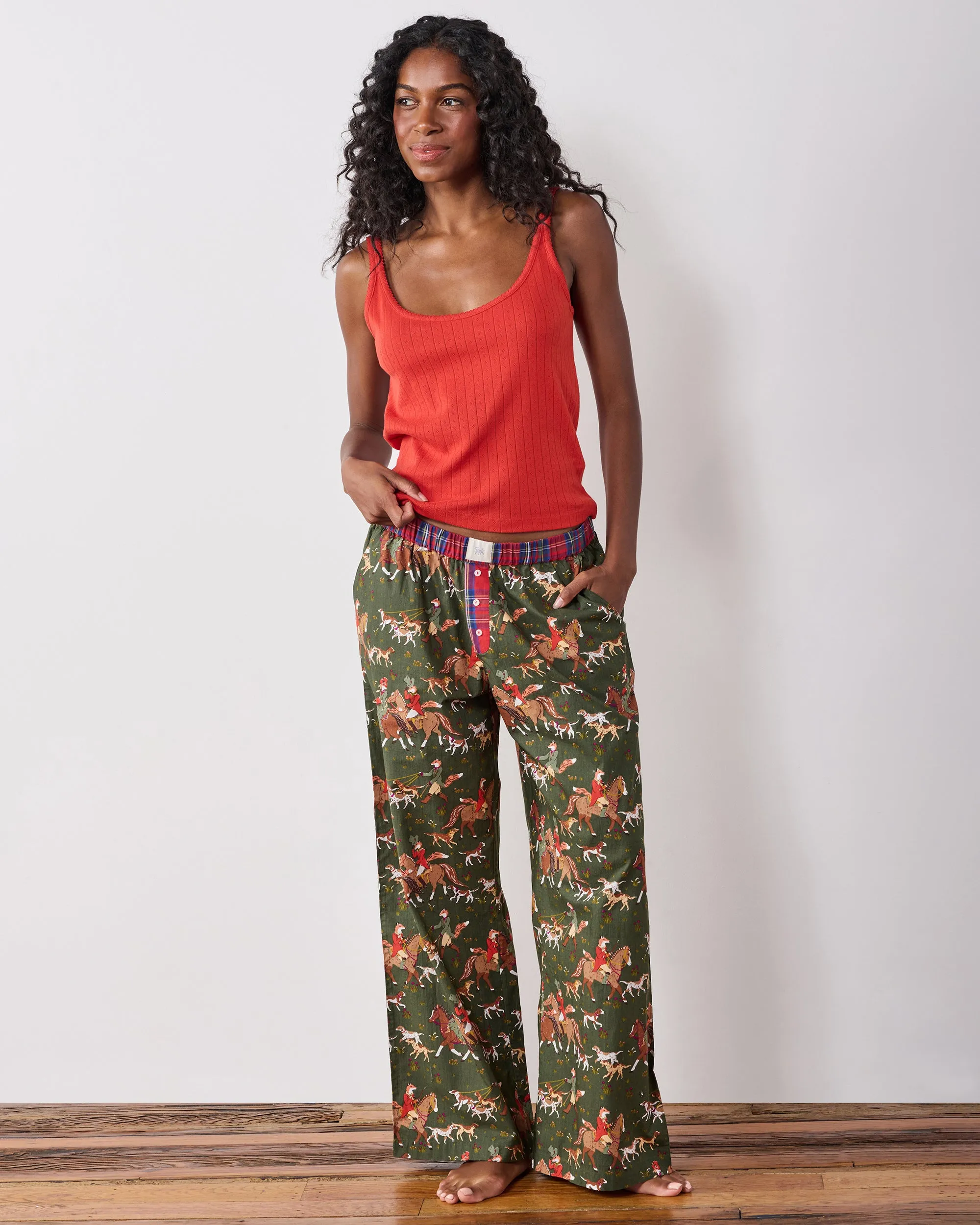 Fox & Hounds - Petite Nola PJ Pants - Pine Grove sold by Printfresh product image thumbnail 4