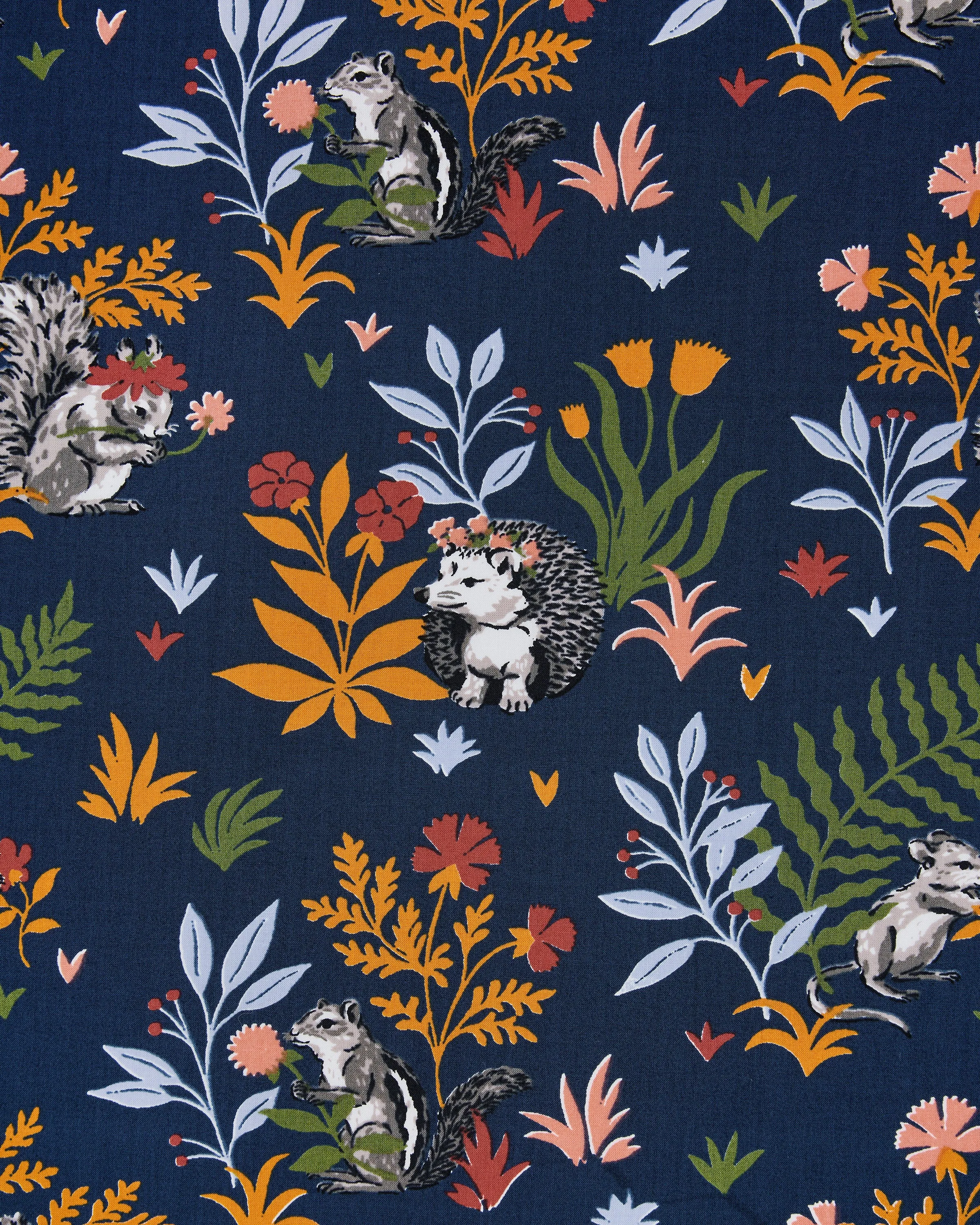 Woodland Critters - Eye Mask - Indigo sold by Printfresh product image thumbnail 4