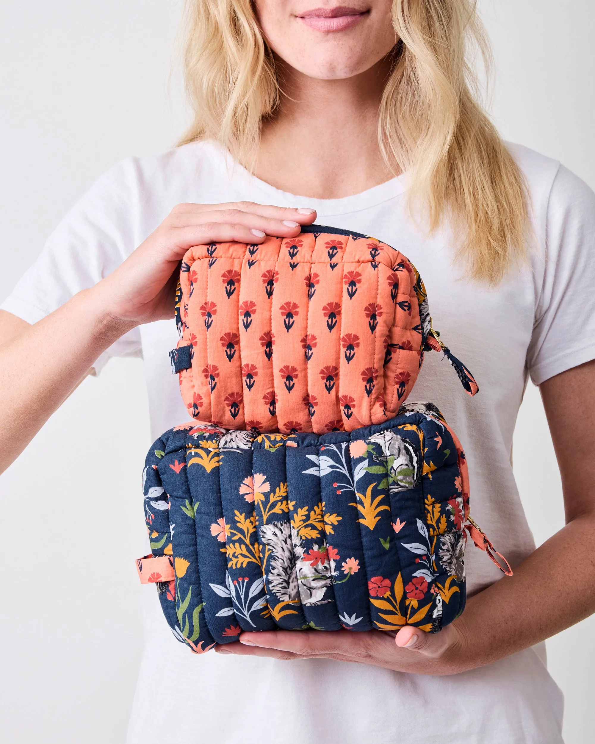 Woodland Critters - Three’s Best Pouch Set - Indigo sold by Printfresh product image thumbnail 4