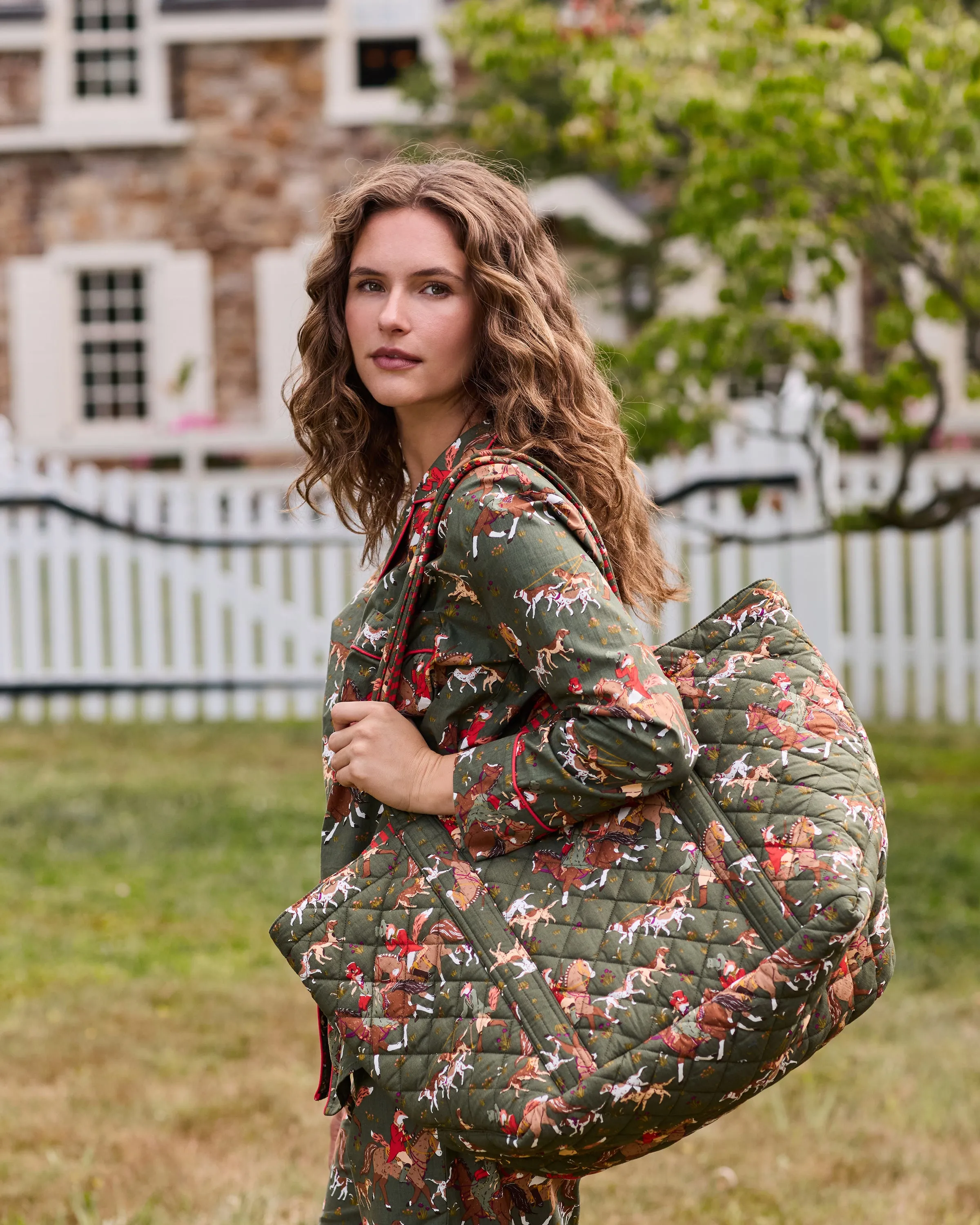 Fox & Hounds - Weekender Bag & Quilted Pouch Bundle - Pine Grove sold by Printfresh product image thumbnail 2