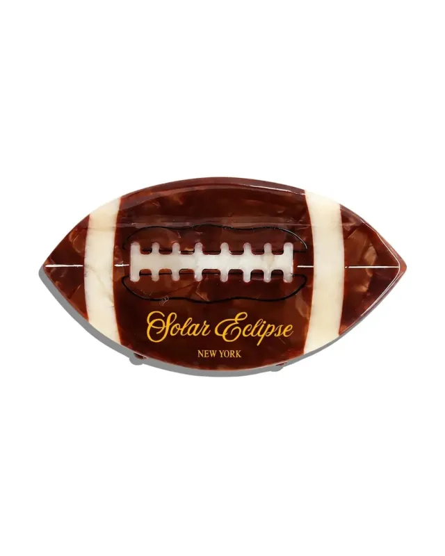 Brown Combo - Hand painted Vintage Football Claw Hair Clip - Solar Eclipse made by Printfresh