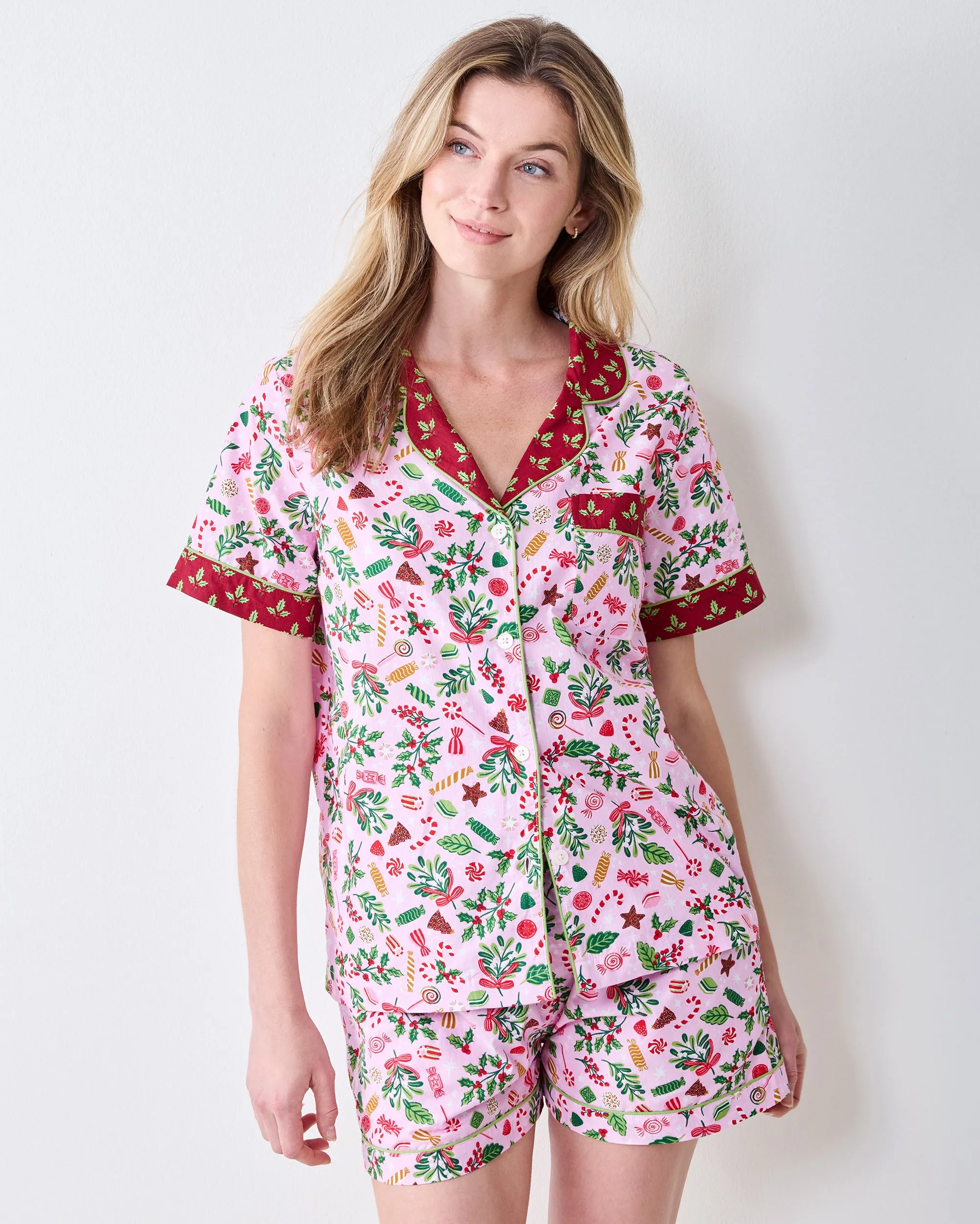 Sweet Tooth - Short PJ Set - Candy Pink sold by Printfresh