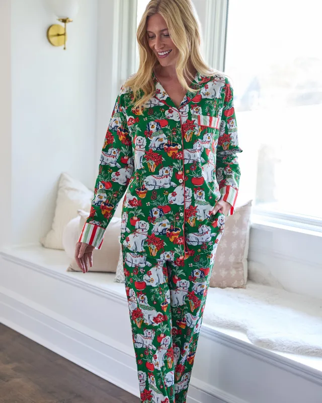 Good Dog Christmas - Tall Long PJ Set - Evergreen made by Printfresh
