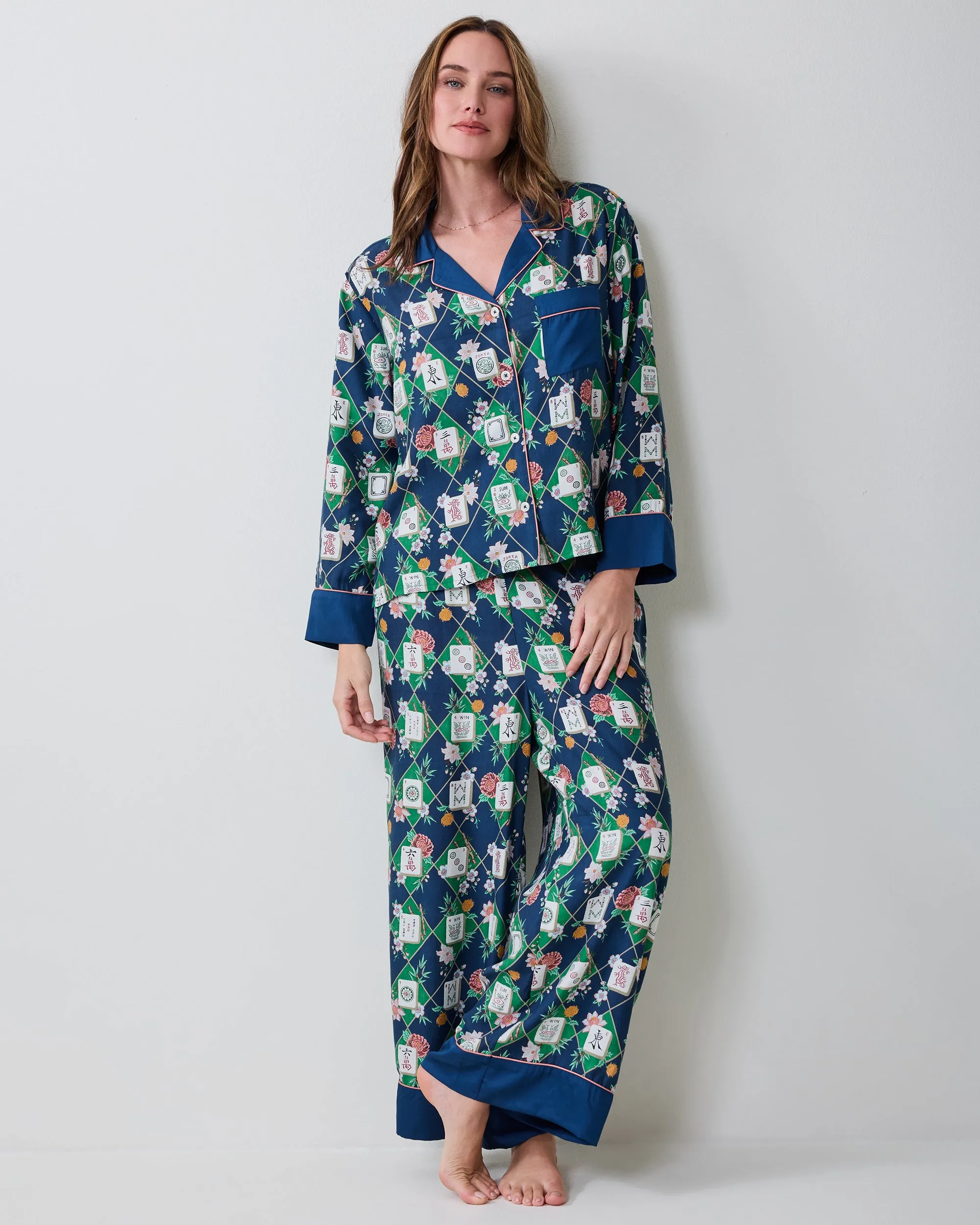 Mahj Garden - Petite Eco Satin Soho Set - Wintergreen sold by Printfresh product image thumbnail 2