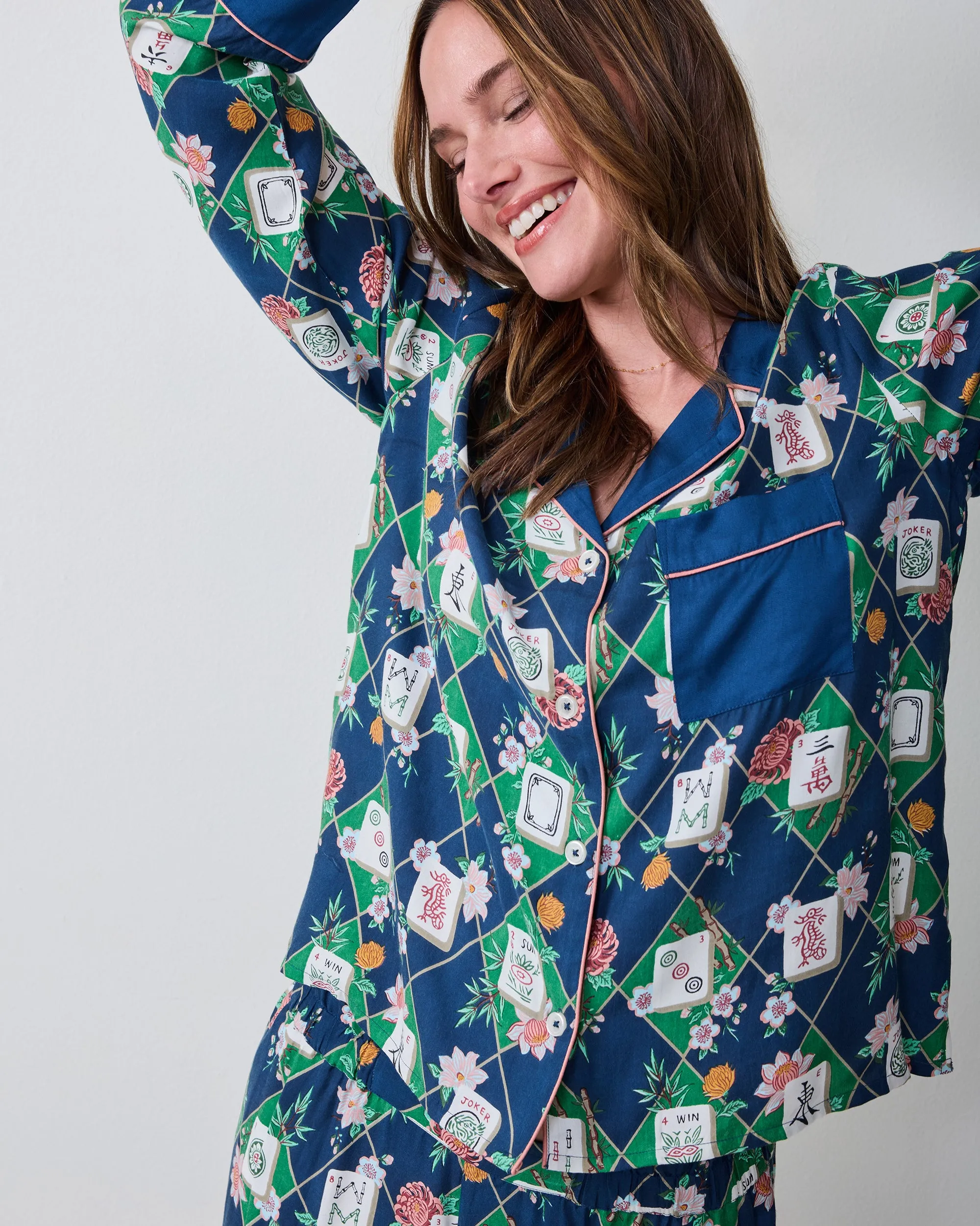 Mahj Garden - Petite Eco Satin Soho Set - Wintergreen sold by Printfresh product image thumbnail 3