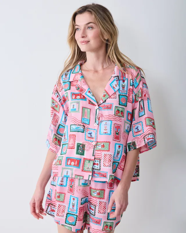 Nautical Stamps - Eco Satin Sweet Dreams Set - Pink Shell made by Printfresh