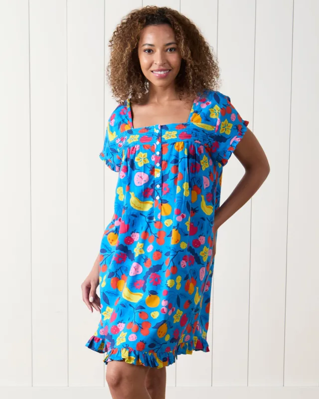 Smoothie Time - Pintuck Nightgown - Tropical Blue sold by Printfresh