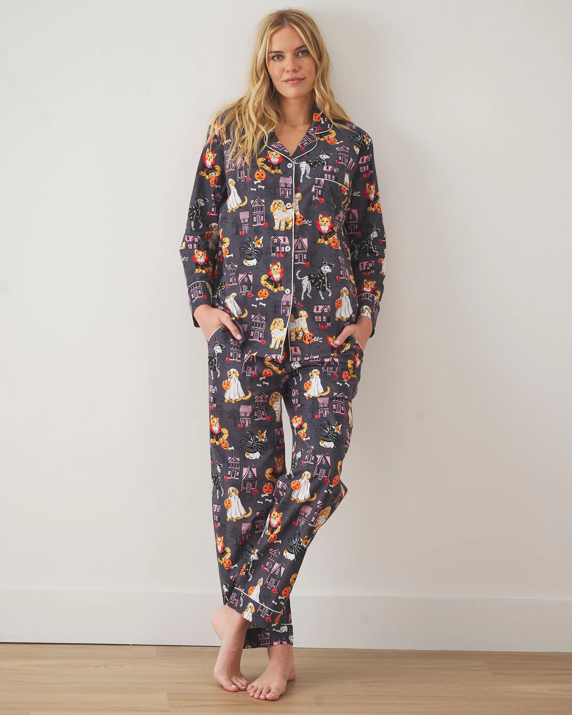 Howloween Night - Tall Long PJ Set - Moon Rock sold by Printfresh