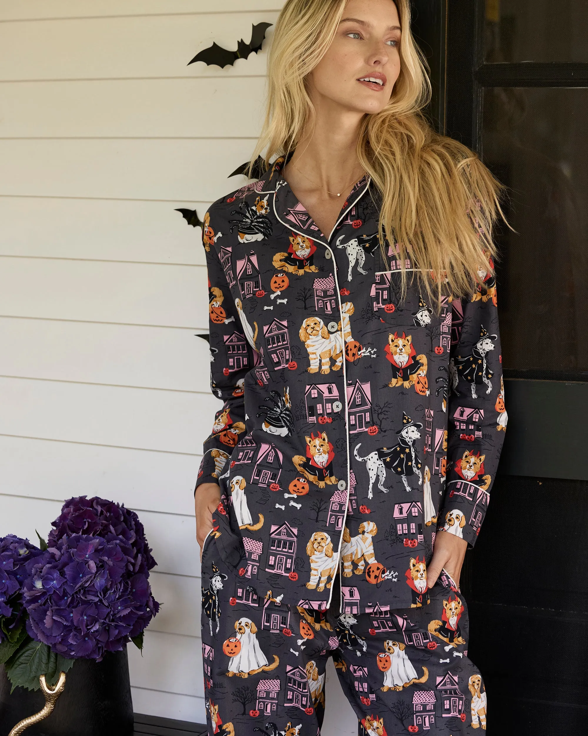 Howloween Night - Tall Long PJ Set - Moon Rock sold by Printfresh product image thumbnail 2