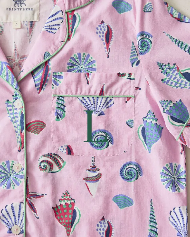 Beachcomber  - Short Sleeve Top & Cropped Pants Set - Pink Sand sold by Printfresh