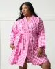 Garden Gingham - Getting Ready Robe - Pink Spritz sold by Printfresh