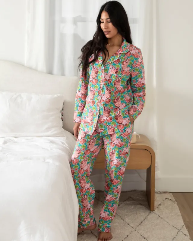 Playful Parrots - Tall Long PJ Set - Tropical sold by Printfresh