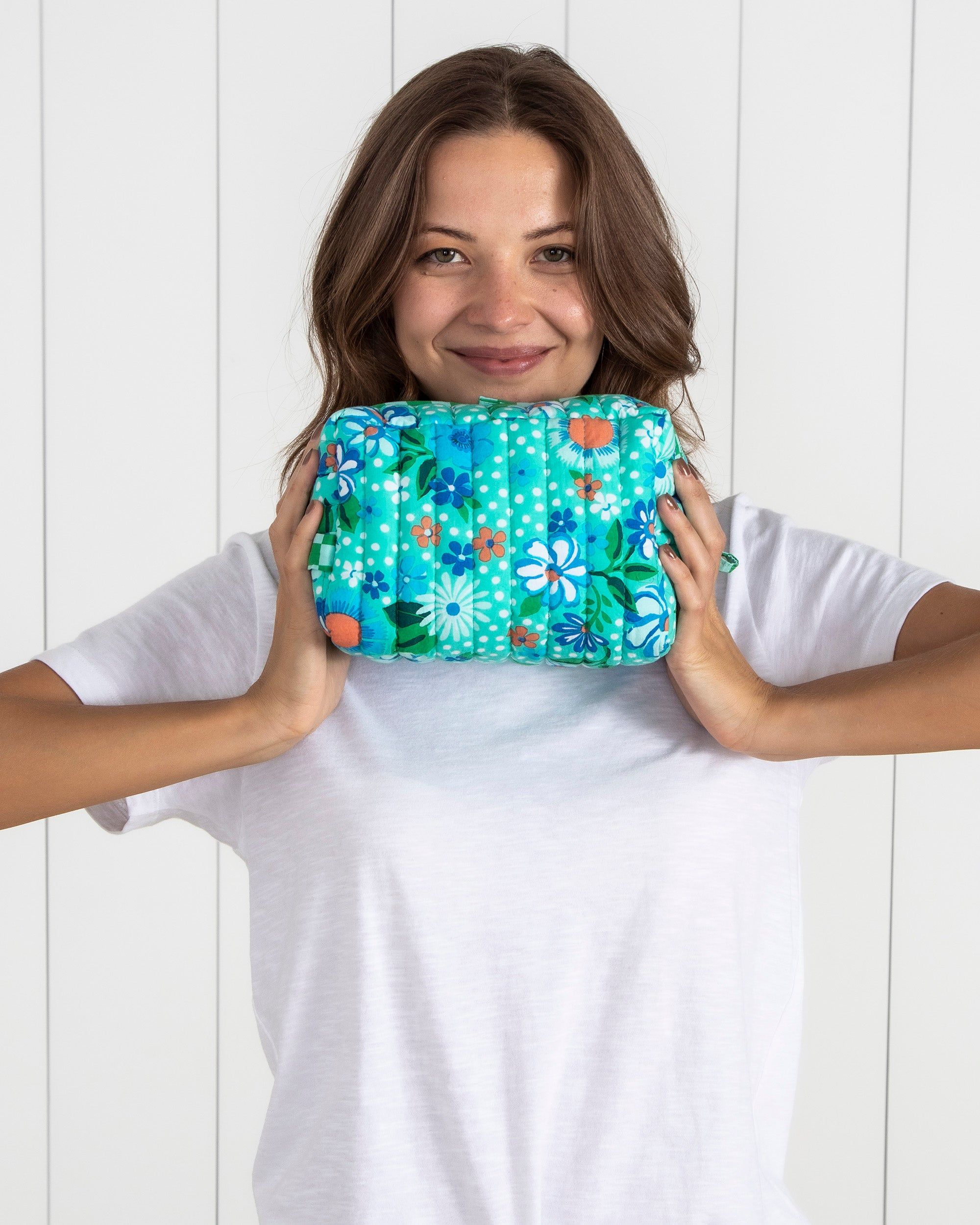 Printfresh + Oh Joy! - Posh Petals - Makeup Pouch - Spearmint sold by Printfresh product image thumbnail 4