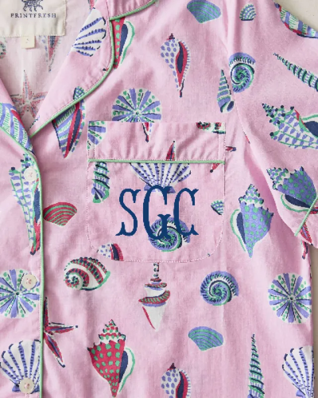 Beachcomber  - Short Sleeve Top & Cropped Pants Set - Pink Sand sold by Printfresh