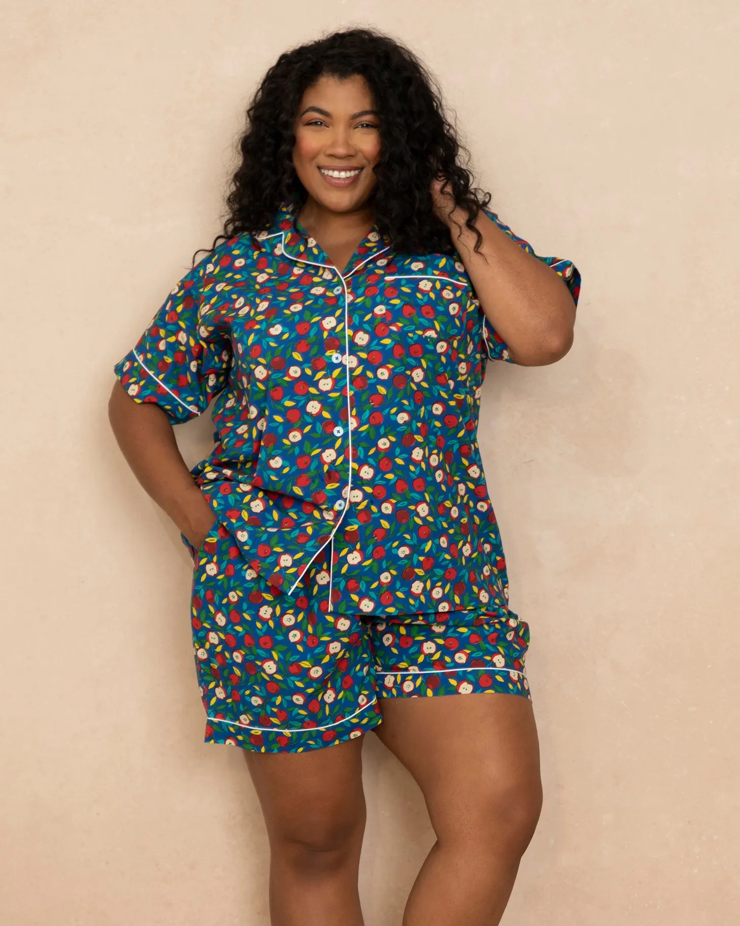 Red Delicious - Short PJ Set - Azure sold by Printfresh product image thumbnail 4