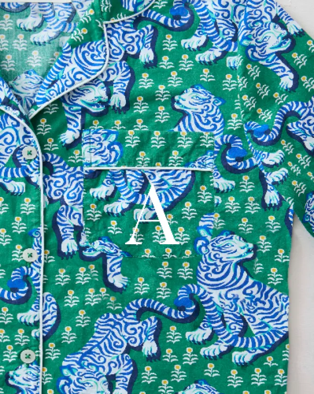 Tiger Queen - Short PJ Set - Jade sold by Printfresh