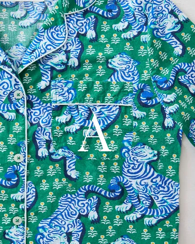 Tiger Queen - Short PJ Set - Jade sold by Printfresh