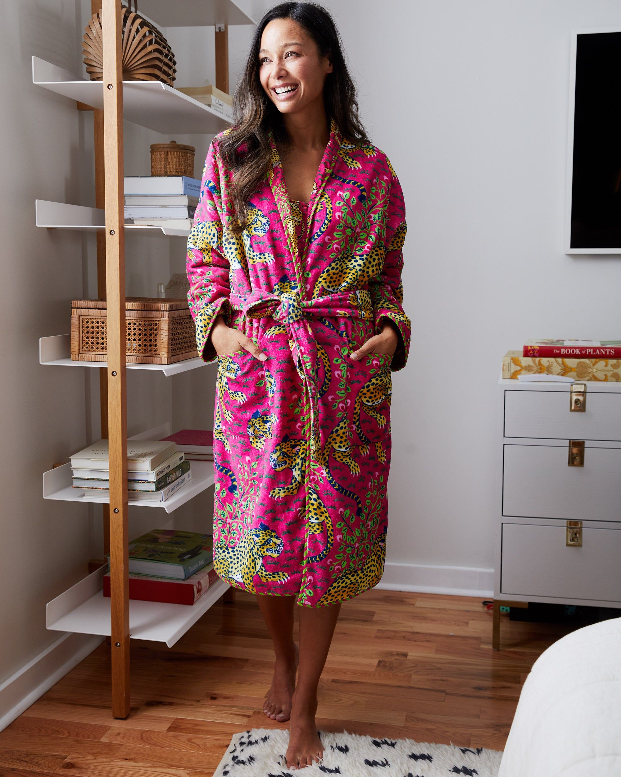 Bagheera - Plush Terry Robe - Hot Pink sold by Printfresh product image thumbnail 2