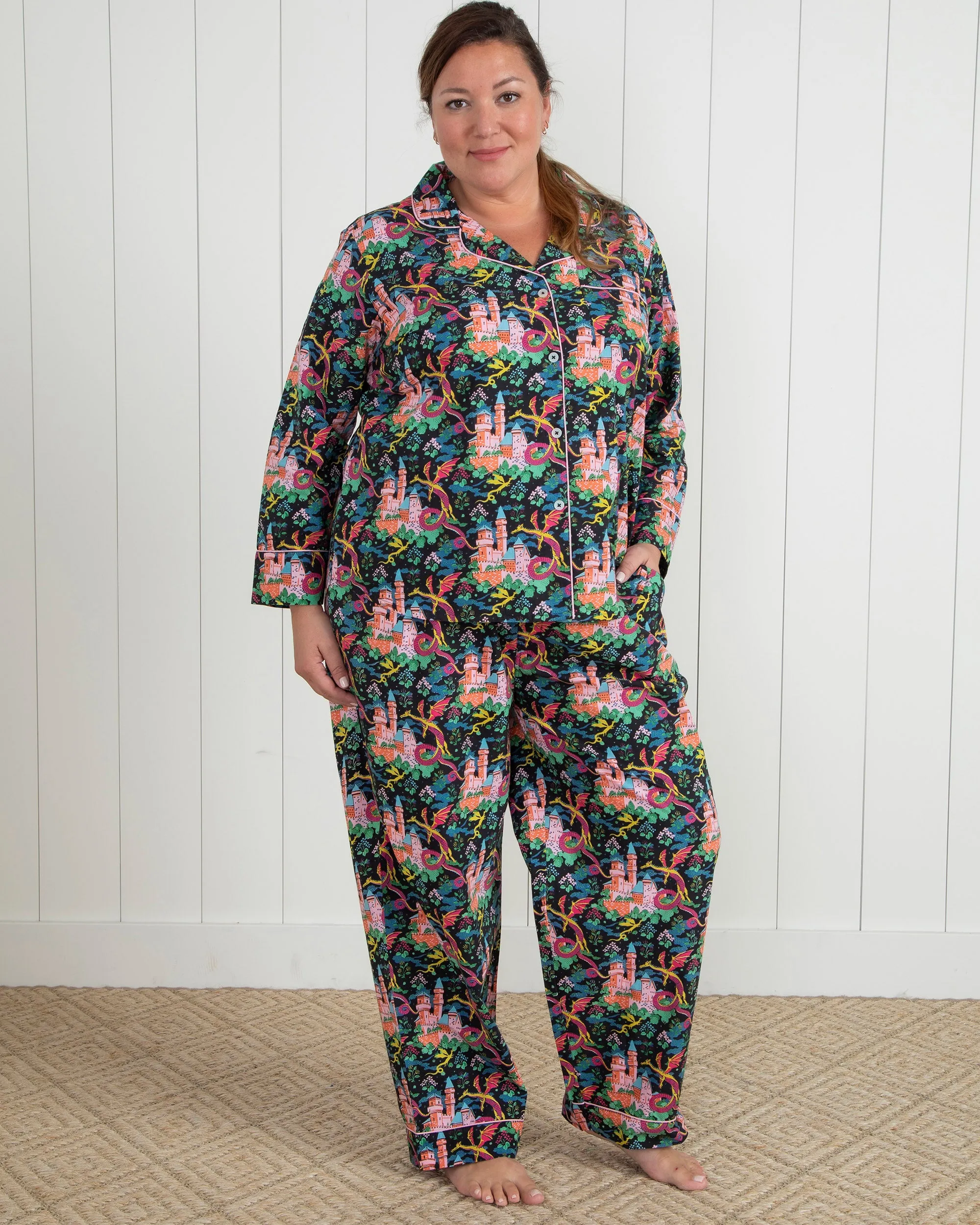 Dragon Dreams - Long PJ Set - Chalkboard sold by Printfresh product image thumbnail 5