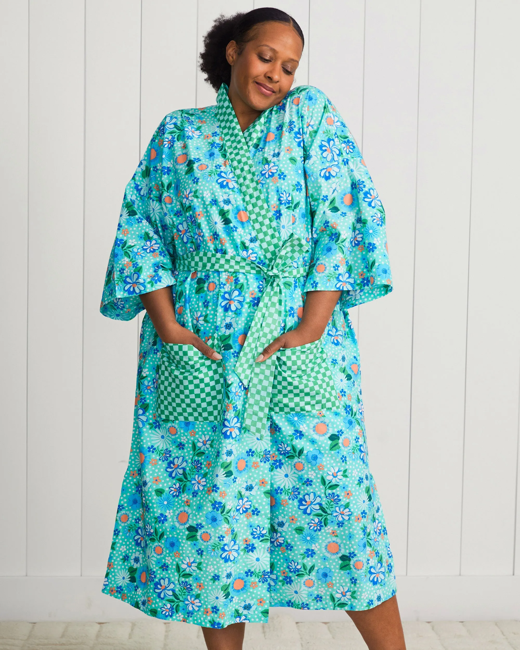 Printfresh x Oh Joy! - Posh Petals - Robe - Spearmint sold by Printfresh product image thumbnail 4