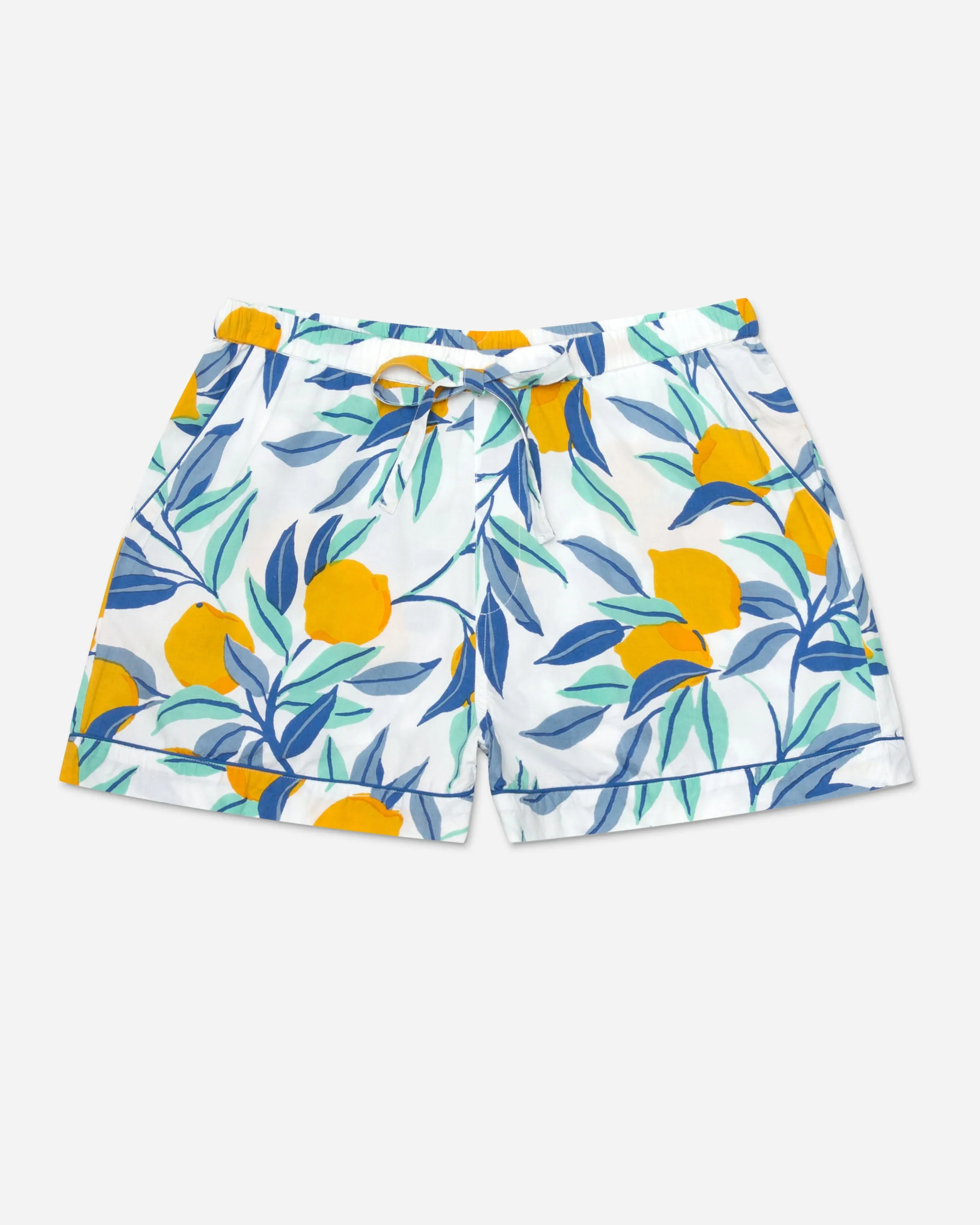 Lemon Zest - Pajama Shorts - Cloud sold by Printfresh product image thumbnail 2
