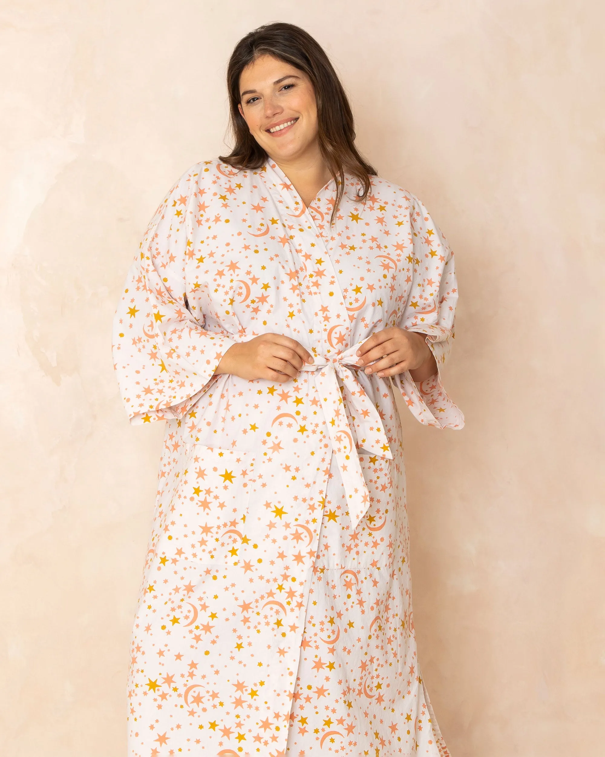 Celestial Skies - Robe - Peach sold by Printfresh product image thumbnail 5