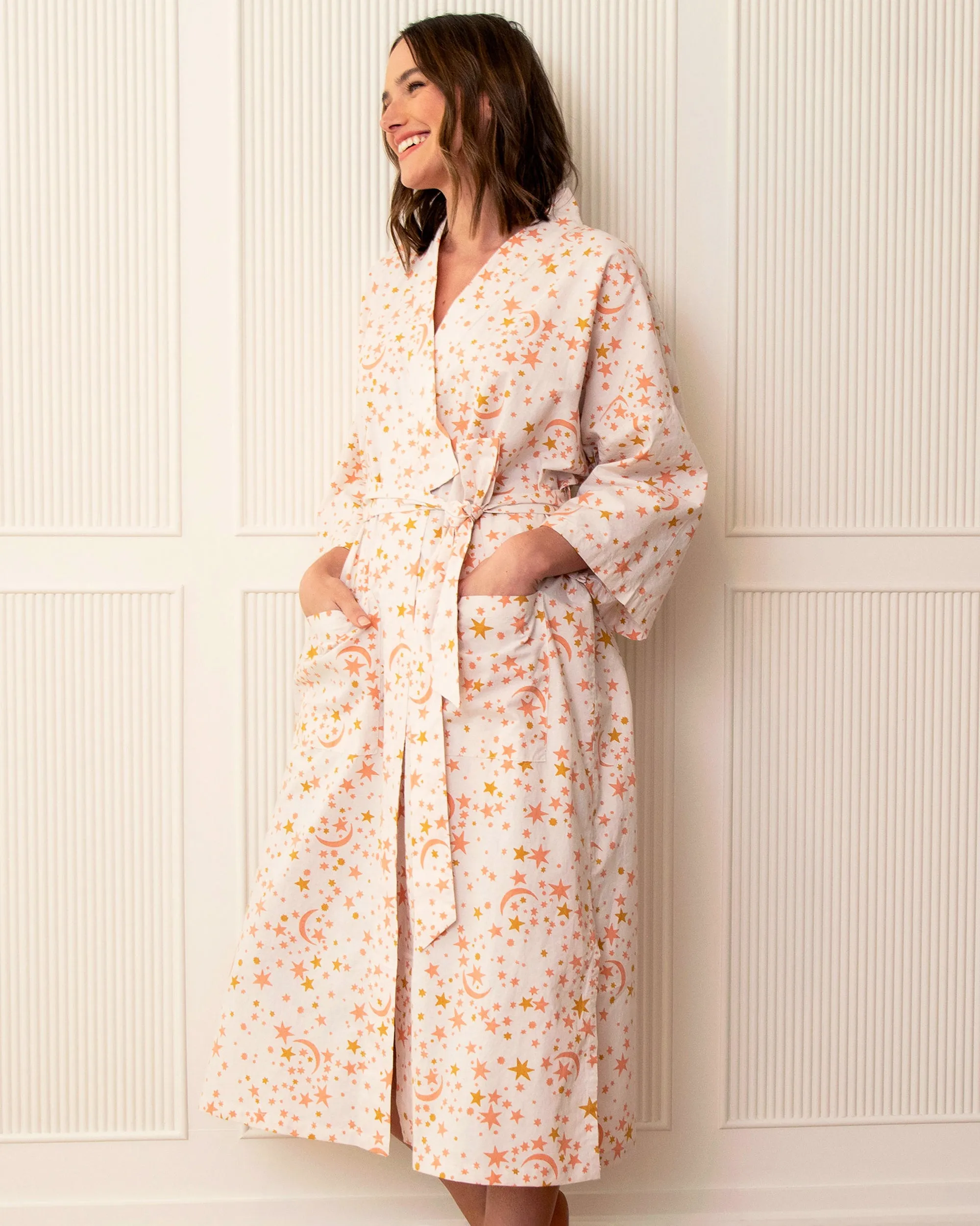 Celestial Skies - Robe - Peach sold by Printfresh product image thumbnail 4