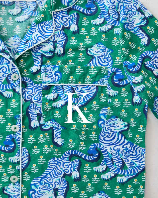 Tiger Queen - Short PJ Set - Jade sold by Printfresh