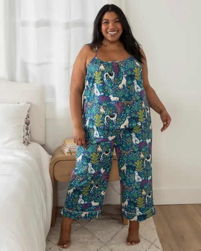 Must Love Dogs - Cami Cropped Pants Set - Indigo sold by Printfresh